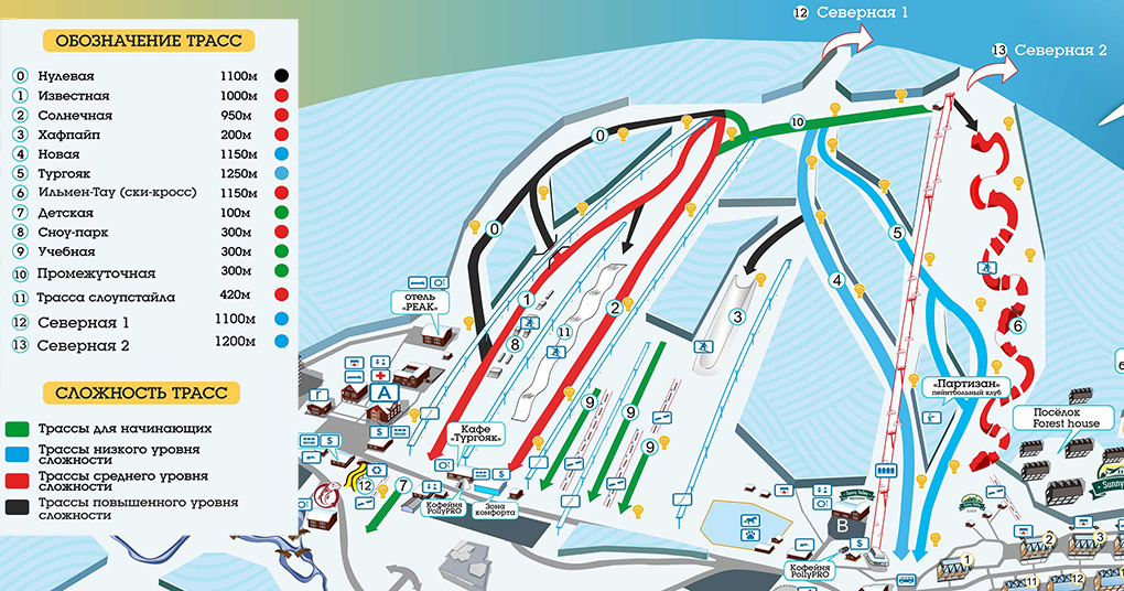 Солнечная долина горнолыжный курорт схема курорта